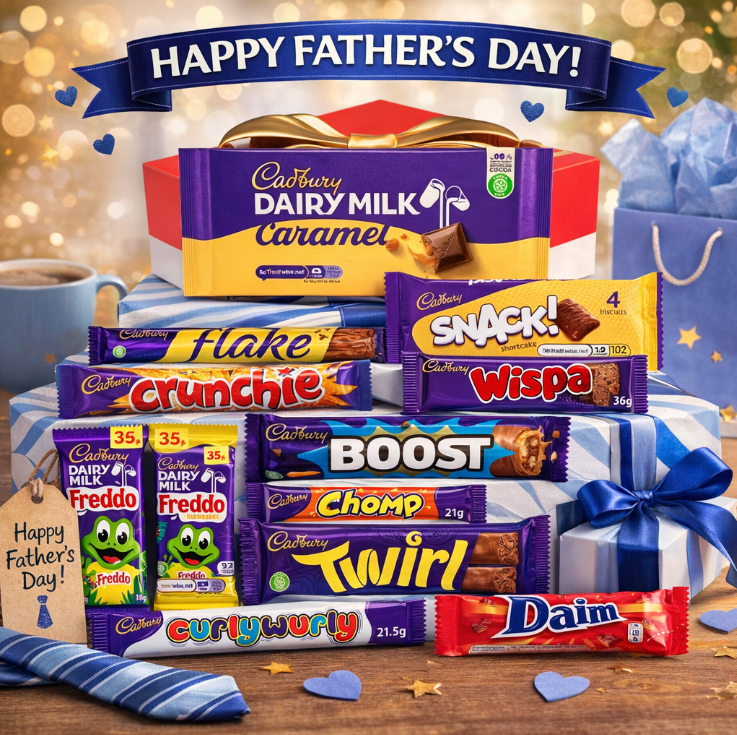 Fathers Day Chocolate Bar Box (Cadbury Chocolate Box) - Sweetiz